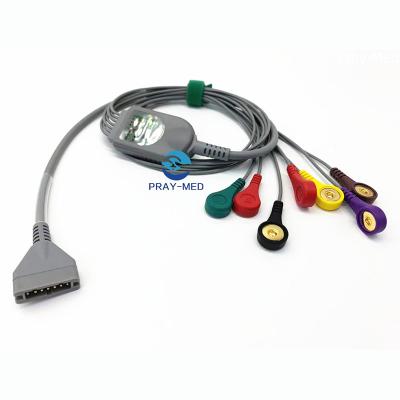 China Burdick Holter Ecg Cable e conector instantâneo 3.6m das ligações do leadwire 7 à venda