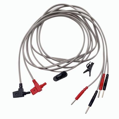 China Cable paciente de ECG para los dispositivos de NMES que tragan el pvc del alambre el 1.5m de la terapia blanco o el otro color en venta