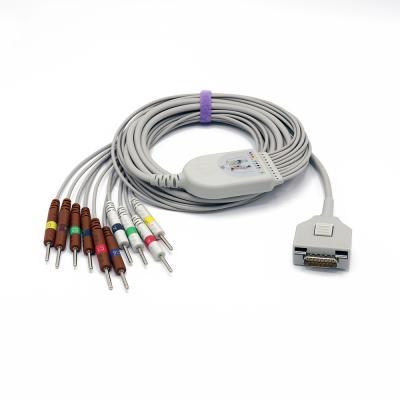 China Fukuda Denshi YO DB ligero del cable 0.9lb del ECG KP500 - conector 15 en venta