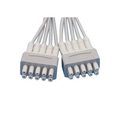 China Hellige / GE MAC500 Ekg Wires , Ekg Medical Cables With Banana 4.0mm / Clip for sale
