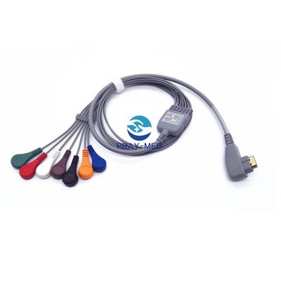 China 19 Pin Snap ECG Patient Cable 5 / 10 Lead DMS 300 System Holter Compatible Patient Safety for sale