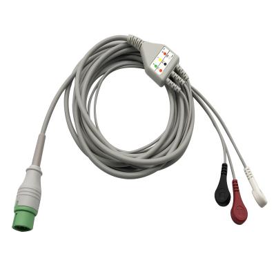 China Comen Ecg Cable and leadwire For Comen C30 / C40 3.6m 12pins 5 Lead for sale