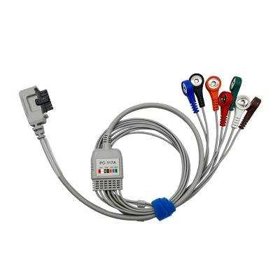 China North East 7 Lead Holter Cables With Snap End 0.9m TPU Jacket for sale