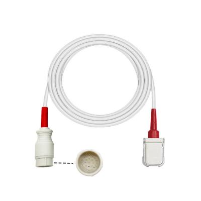 China 9Pin DSub To 25Pin Spo2 Adapter Cable 2.4m  Red 25 LNCS-10 Series for sale