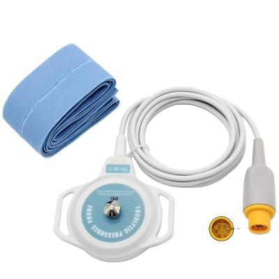 China US Fetal Monitor Toco Transducer 6pin Connector 2.2m Grey TPU Cable for sale