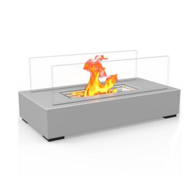 China Portable Ventless Indoor Bioethanol Fireplace Metal Tabletop for sale