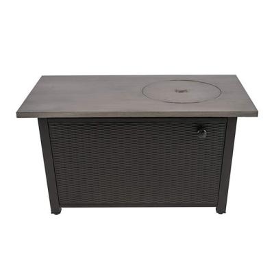 China Propane Gas Backyard Rectangular Table Top Fire Pit Table With Free Burner Cover à venda