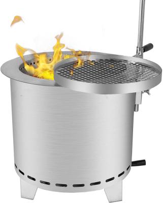 China Stainless Steel Portable Rust Proof Smoke Free Fire Pits Wood Pellet Burning for sale