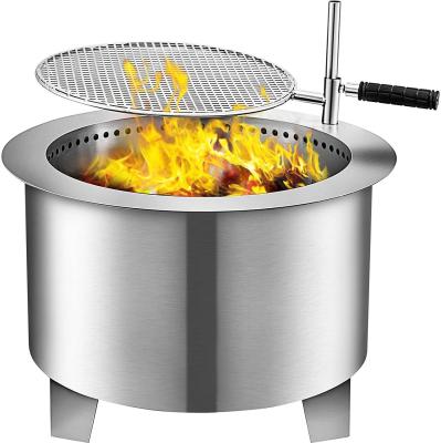 China Stainless Steel Outdoor Portable Smokeless Fire Pit For All Season for sale