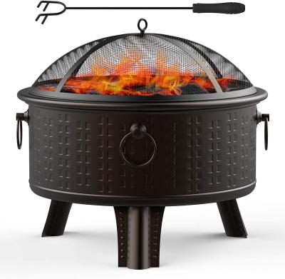 China Backyard Garden Stove Charcoal Barbeque Pits With Spark Screen Cover for sale