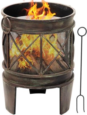 中国 頑丈なテラスの裏庭のデッキの外の屋外の木製の非常に熱いバーベキューの鋳鉄の火ピット 販売のため