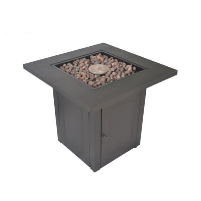 China Outdoor 36 Inch Brown Square Propane Fire Pit Customized Color for sale