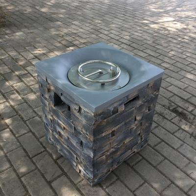 China Brazier Outdoor Garden Propane Gas Fire Pit Slate Rock Liquefied Petroleum Camping for sale