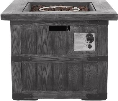 China Gray Wood 30 Inch Gardern Propane Fire Pit For All-Season for sale