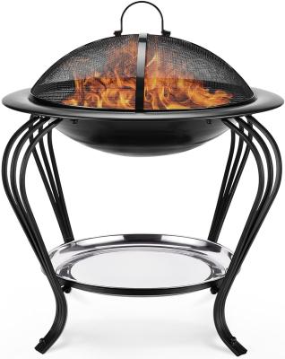 China 22 Inches Portable Foldable Outdoor Burning Fire Pit Round Burning Fire Pit for sale