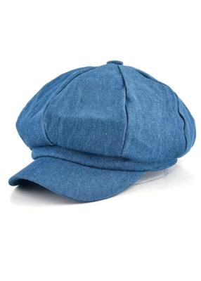 China Casual Denim Cotton Newsboy Cap For Men , 8 Panel Newsboy Cap One Size for sale
