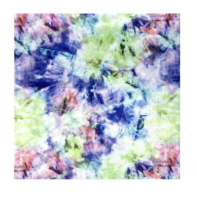 Китай Polyester Knitted Jacquard Fabric Spandex Tie Dyed Printed Fabric  With Various Patterns продается