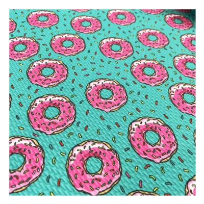 China Spandex Knitted Jacquard Fabric Blend Bubble Cloth Digital Printing Dress Pajama Fabric for sale