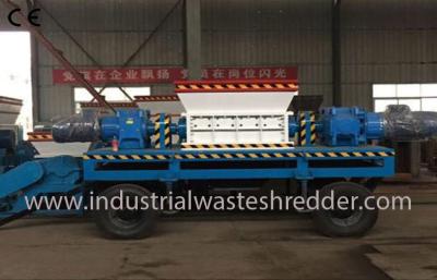China Two Shaft Industrial Waste Shredder Machine Custom Capacity For Waste Wood Pallet for sale