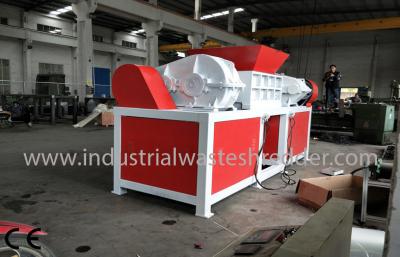China Automatic Dual Shaft Solid Waste Shredder Low Noise For Plastic Drum for sale