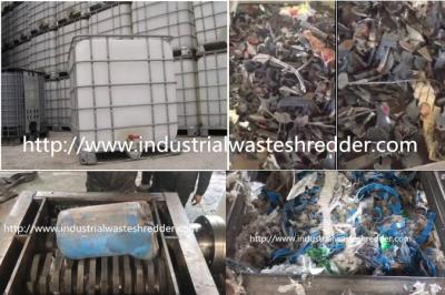 China IBC Drum Metal Shredder Machine , High Torque Shearing Scrap Metal Shredder for sale
