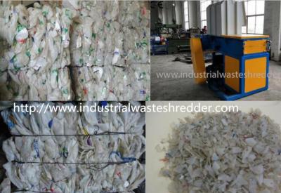 China Large Capacity Plastic Bottle Crusher Machine , Double Shaft Scrap Glass Bottle Shredder for sale