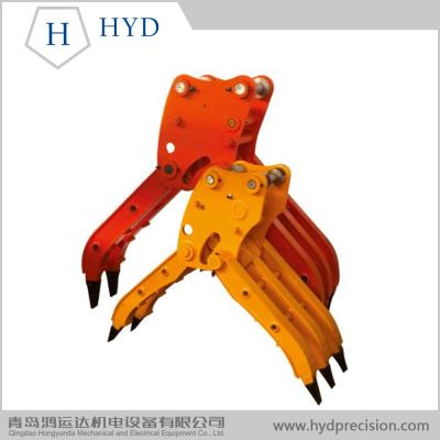 China 1-5TON EXCAVATOR SINGLE CYLINDER HYDRAULIC WOOD GRAPPLE STONE GRAPPLE for sale