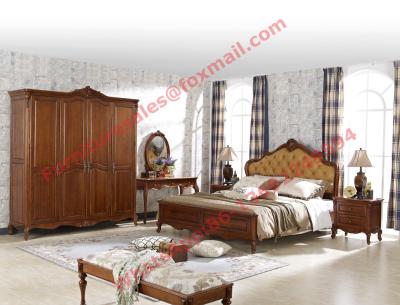 China Luxury Design in England Country Style Wooden Bedroom Furniture sets for sale