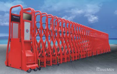 China Red Electric Automatic Retractable Gate Trackless with Anti-Collision IR Sensor for sale