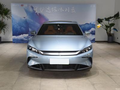 China Han 2023 EV BYD Full Electric Car 610KM Four Drive Flagship Glacier Blue for sale