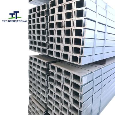 China S235 S355 SS400 U Profile Steel Channel ASTM A36 Q235 Q345 Lightweight for sale