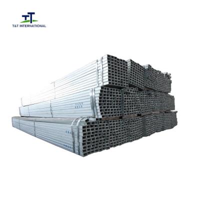 China 25x50 Rectangular Metal Tubing , Rectangular Steel Pipe Q235  Punched Holes for sale