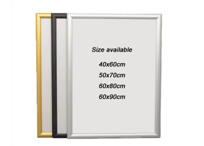 China 60x90cm Dome Shape Snap Poster Frames Wall Mounted With Silver Shining for sale
