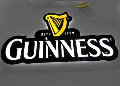 China LED illuminated Beer Plexglass Bar Sign For Displaying Beer Customized Logo Shape for sale
