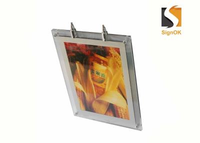 China Ceiling Suspension A2 Crystal LED Light Box Double Sides Haning Signs for sale