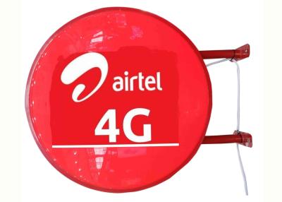 China Airtel 4G Sign Vacuum Forming Light Box , Telecom Operators Aficia Vodafone Store Sign for sale