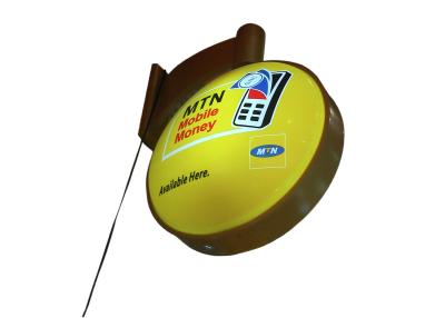 中国 MTN TELCOMの印のための長い生命時間の新しいブラケットLEDライトが付いている回転軽い印 販売のため
