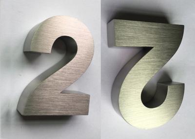 China Custom business sign  / Decorative Metal Letters With Brushed /Hairline/ Wire Drawing Metal Sign à venda