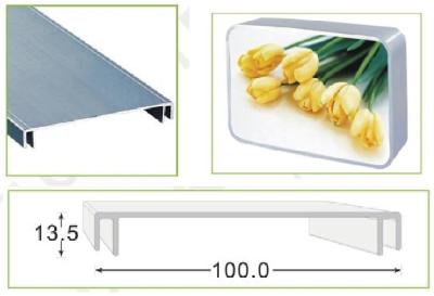 China 10CM Sign Frame Extrusions Flectional Aluminum Signage Profiles For Double Side Led Light Box à venda
