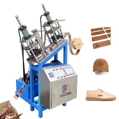 China PLC Touch Screen Leather Label Machine Automatically For Jeans for sale