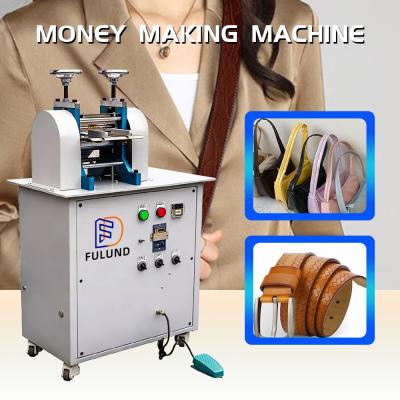 China Leather belt embossing roller machine for men women and dog collar for sale