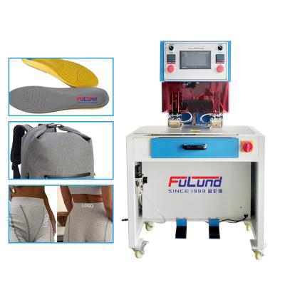 China 1mm Accuracy Label Hot Stamping Machine Pneumatic Semi Automatic For Shoe for sale