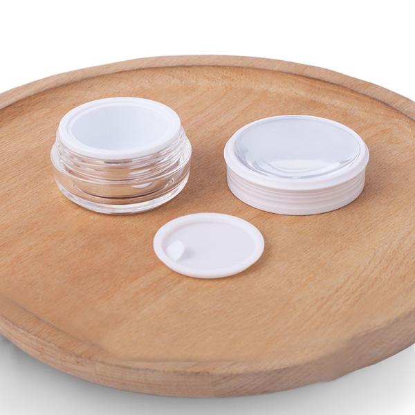 Quality Deluxe 5g Plastic Cosmetic Packaging Jar OEM ODM Logo Available for sale