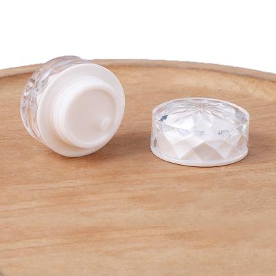 China OEM ODM Colored Diamond Cosmetic Jar Wide Mouth Cosmetic Jars PMMA à venda