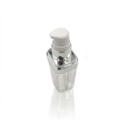 China PMMA Clear Empty Foundation Bottle With Pump Recycable 15/30/50ml for sale