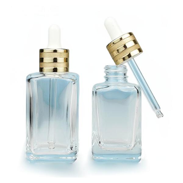 Quality Exquisite 30ml 50ml Empty Essential Oil Bottles Glass Cosmetic Dropper Bottle for sale