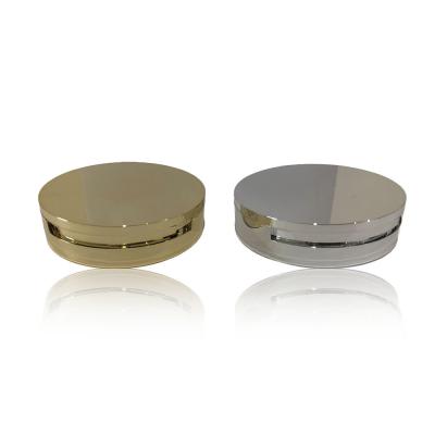 China Lightweight ABS Silver Empty Compact Powder Case Prevent Spillage for sale
