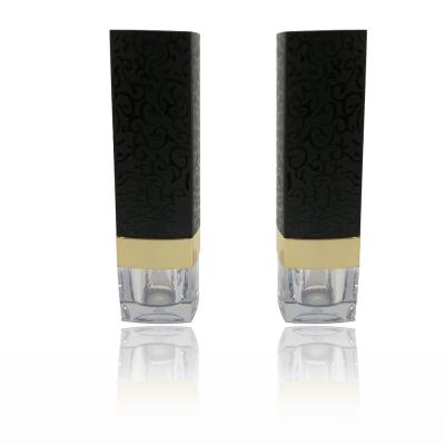 China Beautiful Black Empty Lipstick Packaging Tube 21*72.7mm Private Logo for sale