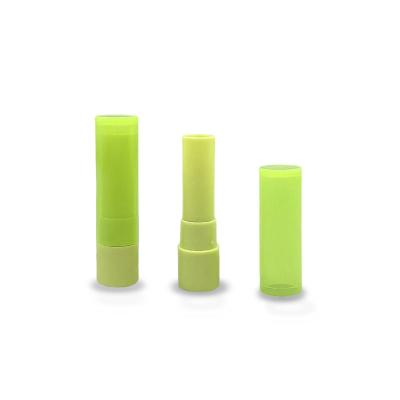 China Tubo de bálsamo labial de plástico verde personalizable de 19 * 80 mm de marca privada en venta