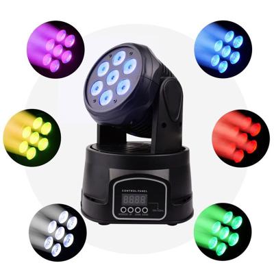 China RGBW Source 7x8w LED Stage Light Four In One Mini Moving Head for sale